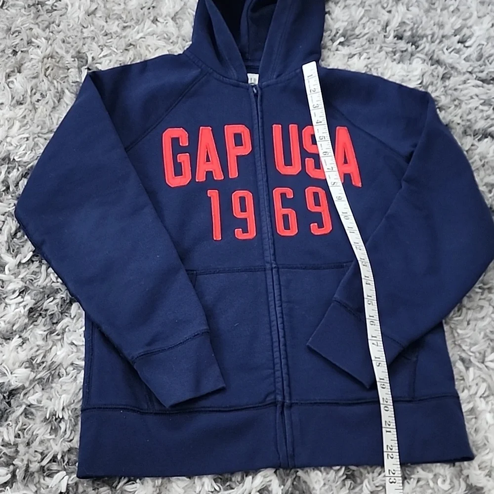 Gap Kids Dark Blue Full Zip Hoodie Sweatshirt Jacket